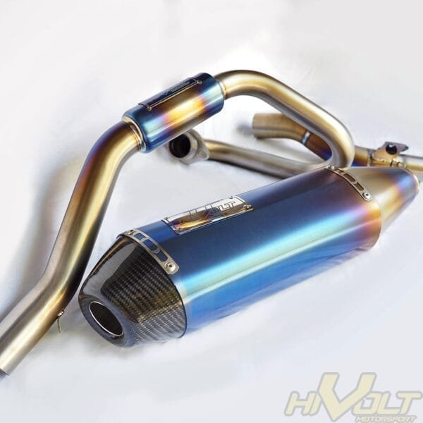 Titanium full exhaust with powerbomb for KLX230