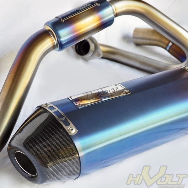 Titanium full exhaust with powerbomb for KLX230