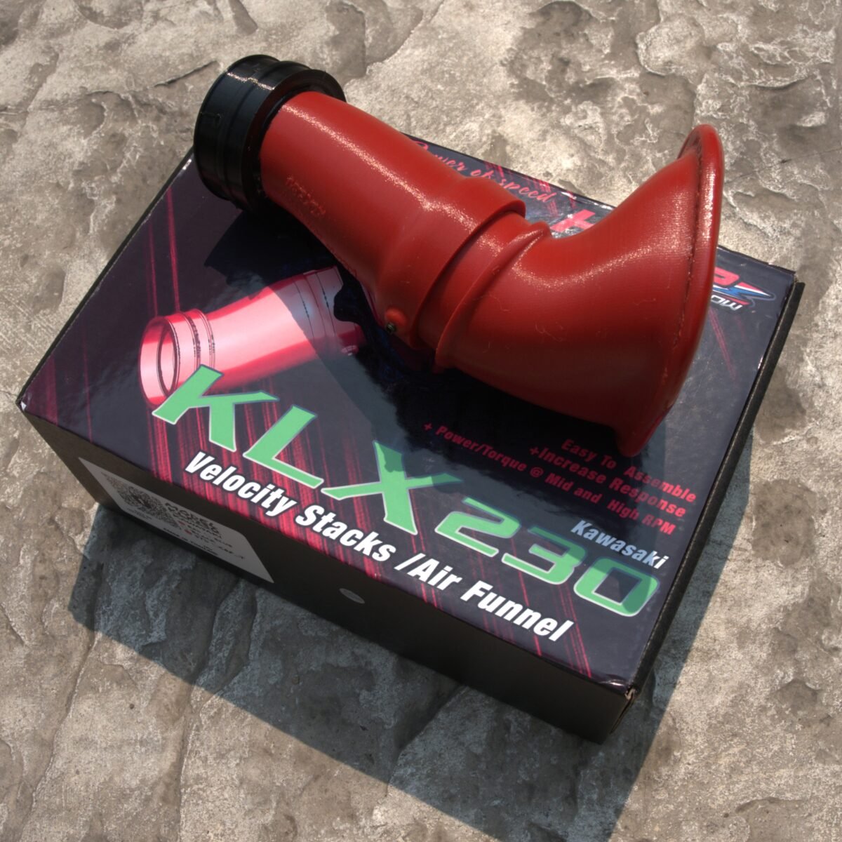 velocity stack air intake funnel for klx230